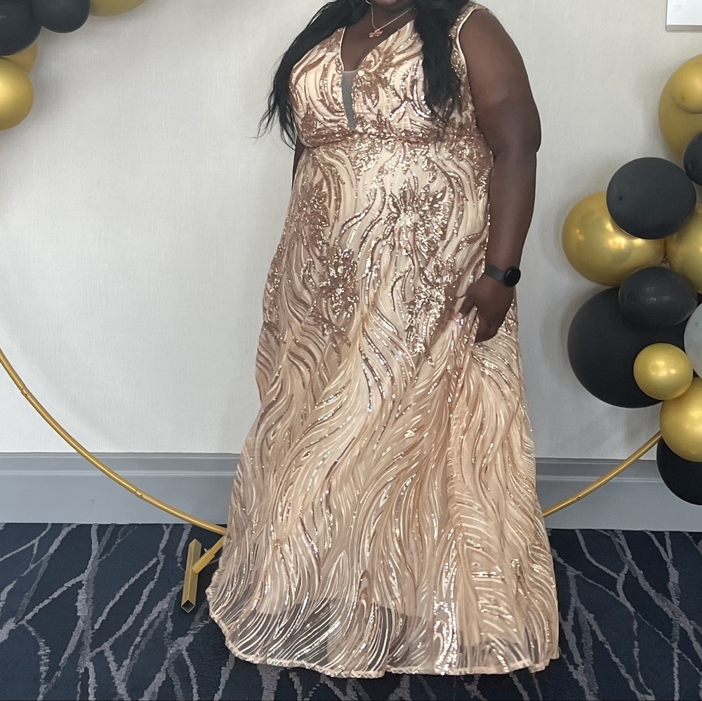 Shein Gold Sequin Dress